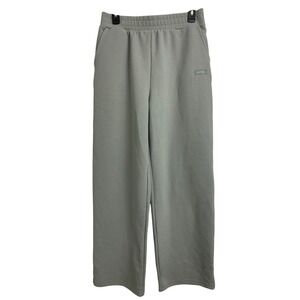 AYBL  Sage Green Waffle Knit Wide Leg Lounge Pants Large Minimalist Casual